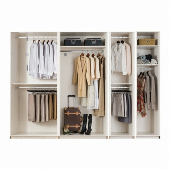 에넥스 ENNEE 버클리 화이트 작은방 붙박이장 (185cm)_이미지