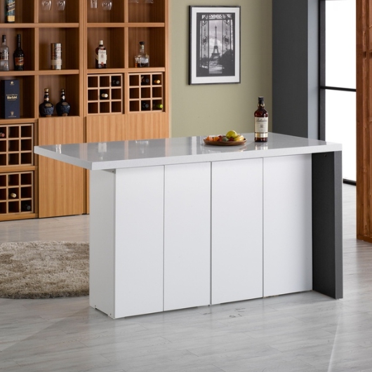 아이앤 로리스 ㄱ형 인조대리석 높은 홈바 식탁 1600 (의자별도)