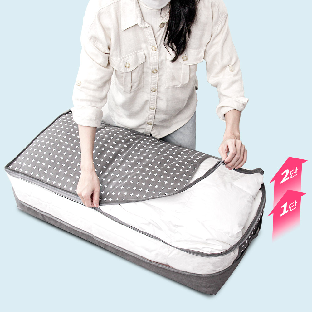 올리빙 크로스 확장형 부직포 정리함 대