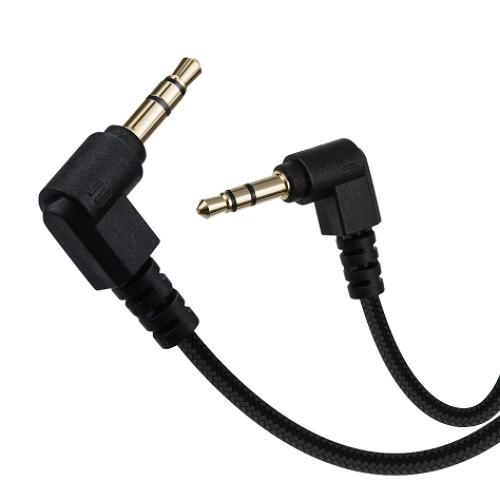 라이트컴 COMS 3극 3.5mm 양쪽꺾임 스테레오 AUX 케이블 (BD017, 0.25m)_이미지