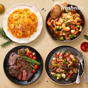 스테이크앤쉬림프 다이닝SET 찹스테이크+블랙라벨스테이크+감바스알아히요+쉬림프로제파스타