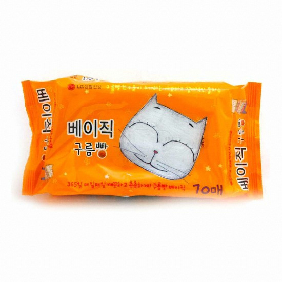 LG생활건강 ㅤ베이직 구름빵 물티슈 리필 70매 (10팩)_이미지