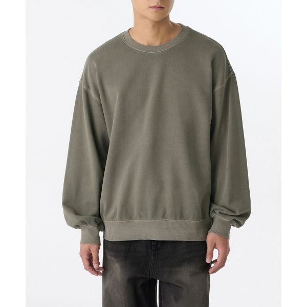 무신사 스탠다드 피그먼트 오버사이즈 스웨트셔츠 카키 MMDTK0Z05-KH 338715_이미지