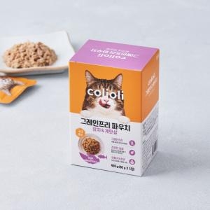 콜리올리 그레인프리 파우치 참치&게맛살 80g x 5p (1개)_이미지