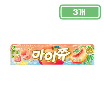 크라운제과 마이쮸 써니피치 44g (3개)_이미지