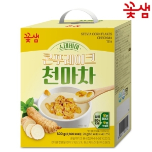 꽃샘식품 꽃샘 스테비아 콘푸레이크 천마차 40개입 (1개)_이미지