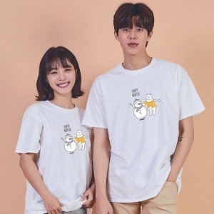 키밍 성탄절 곰돌이 눈사람 반팔티 W7B2C36