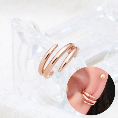 스타일 트렌디 골드 14KGP 라인 코디 유니 WFJ5AFG_이미지