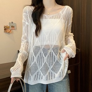  오즈 루즈핏 그물 니트_BJ1LK016