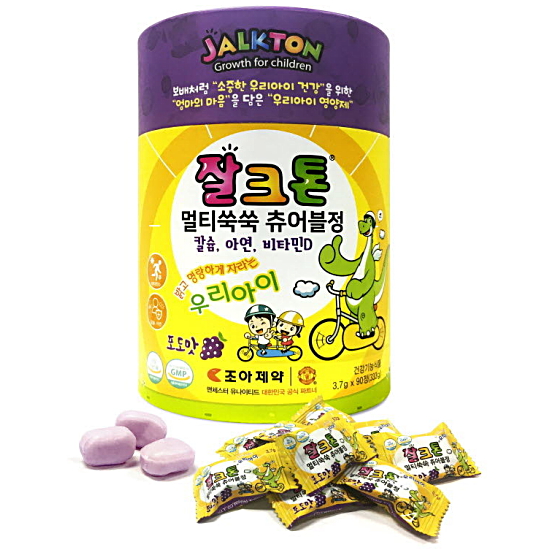 조아제약 잘크톤 멀티쑥쑥 츄어블정 90정 (1개)_이미지