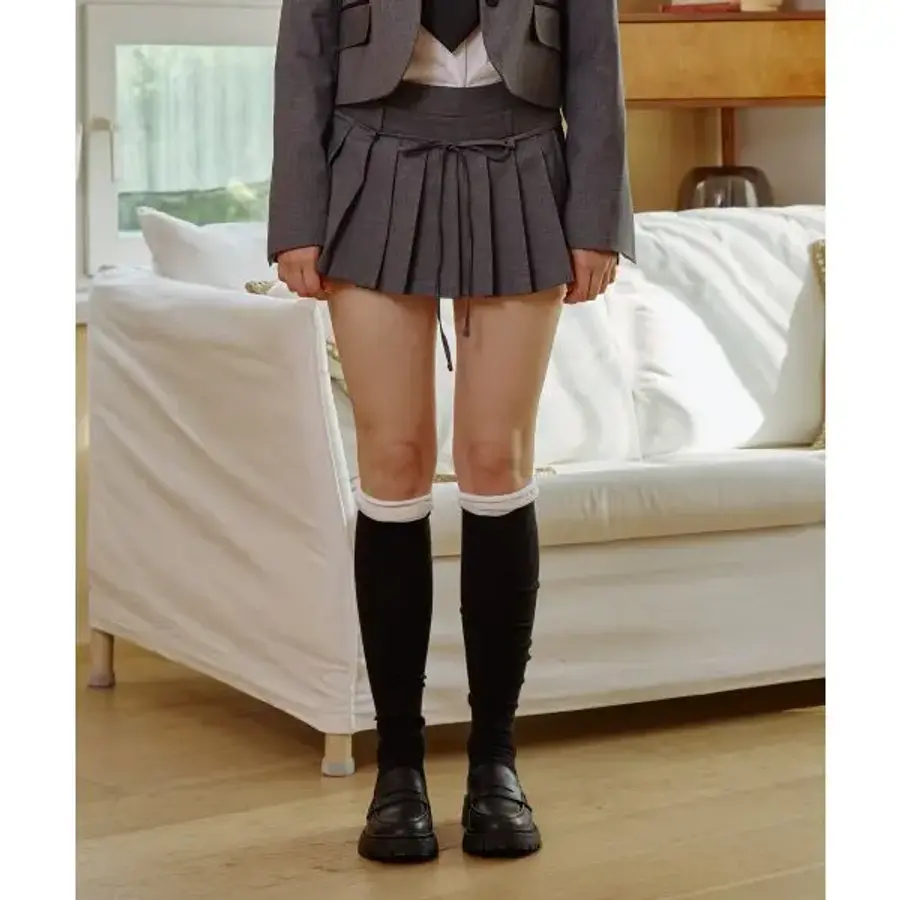 아리 아스트랄 플리츠 스커트 팬츠 / 차콜 1957225