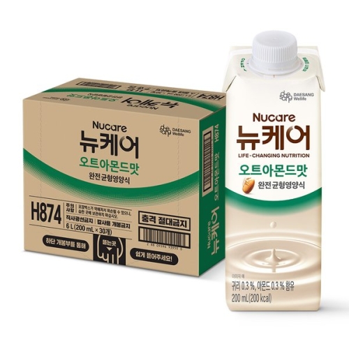 대상웰라이프 뉴케어 오트아몬드맛 200ml (60개)_이미지