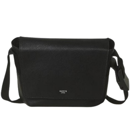 HASSENGER 솔리드 로고장식 사피아노 메신저백 S HJBA3E771BK