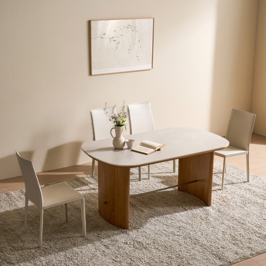 리바트  이니스 내추럴 세라믹 식탁 1600 (의자별도)