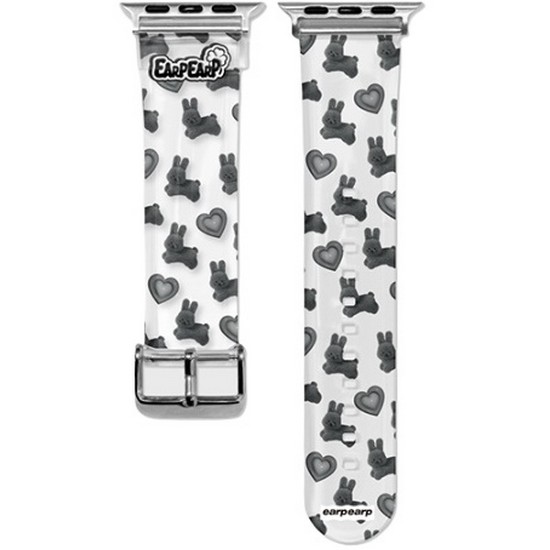 어프어프 애플워치 스트랩 HOPPING BLACK POPO (38mm/40mm/41mm)_이미지