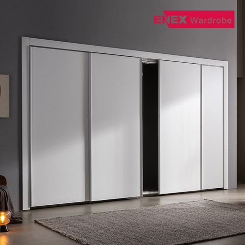 에넥스 아이 올뉴 화이트 슬라이딩 붙박이장 고급형 (300cm)_이미지