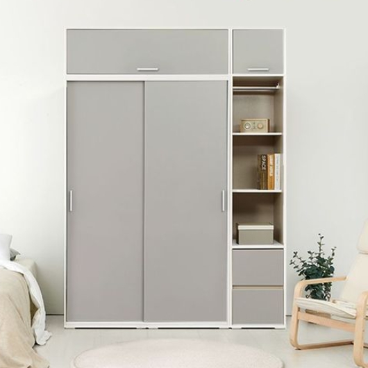 BIF보루네오 캐빈 슬라이딩 옷장 BB세트 1600_이미지