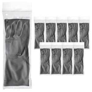 생활공작소 고무장갑 일반형 M, 그레이, 10개