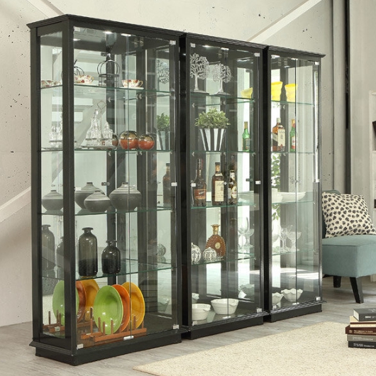 앤탑퍼니처 LED 조명 강화유리 5단 장식장 800_이미지