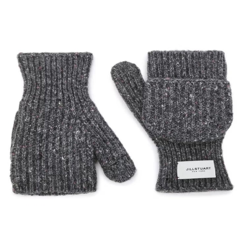 질스튜어트 뉴욕 그레이 울 혼방 오픈형 손모아 장갑 JAGV5F710G3