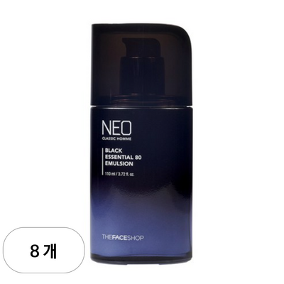 더페이스샵 네오 클래식 옴므 블랙 에센셜 80 에멀전 110ml (8개)_이미지