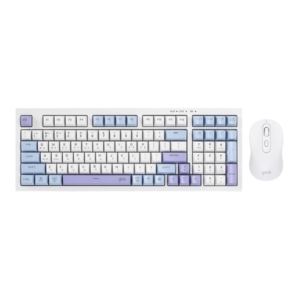 지클릭커 OFFICEPRO WMK90 사일런스 M 98 무선 키보드 마우스 세트 (Sky City, RC1)_이미지