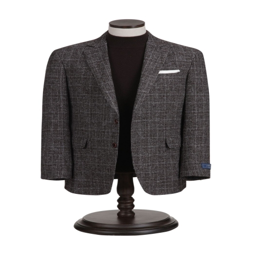 코오롱인더스트리 캠브리지멤버스 알파카 조직감 글렌체크 자켓 와인_MFJBW24414WIX