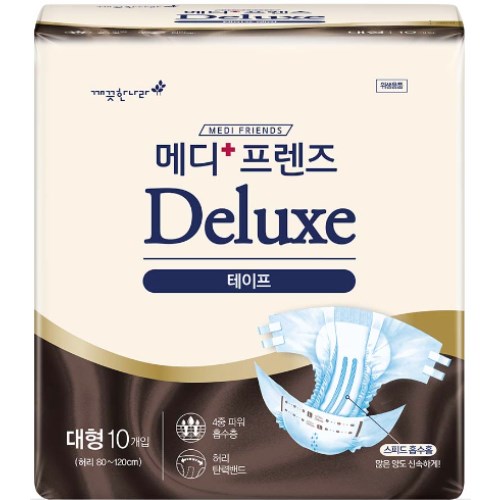 메디프렌즈 디럭스 테이프 대형 10개[6팩(60개)]