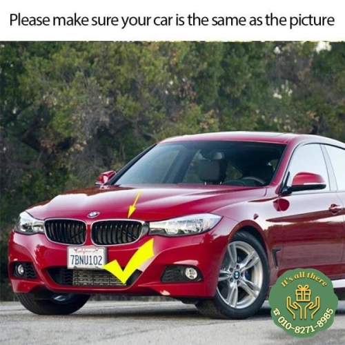 BMW 3 시리즈 GT 2012-2019 320i XDrive용 자동차 그릴 전면 키드니 광택 2 라인 더블 슬랫 새로운 모양_이미지