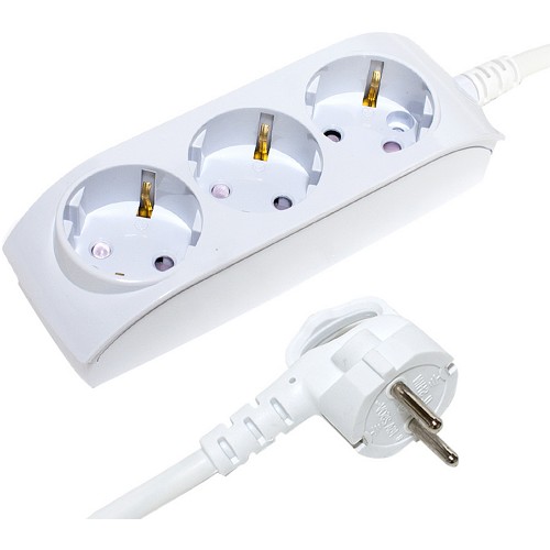 3구 16A 일반접지 멀티탭