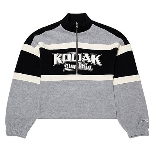 코닥어패럴 스카이쉽 컬러블럭 반집업 맨투맨 K3322LFS84 (MGR, 멜란지그레이)이미지입니다. 누르면 해당 게시물로 새창이동합니다.