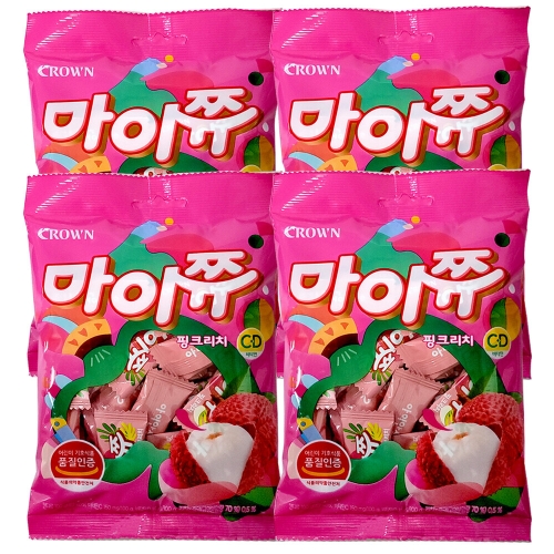크라운제과 마이쮸 핑크리치 100g (4개)_이미지