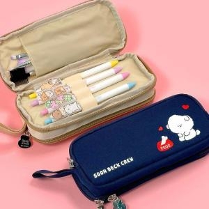 일정문구 순덕이 2단 자수 파우치