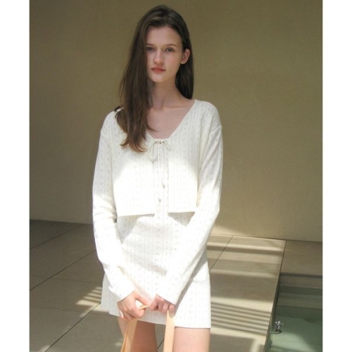 �������� 5�� ��� SOMEWHEREBUTTER Sweetie Ski Cardigan Ivory S5UCA04IVF 165006
