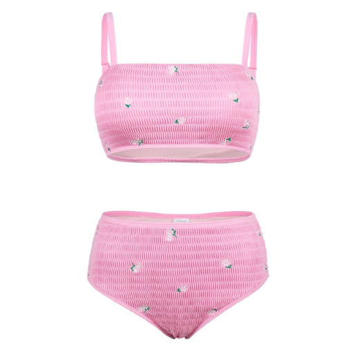 코랄리크 여성 러블리 플라워 비키니 핑크 CQ-LS2F302-PK_이미지