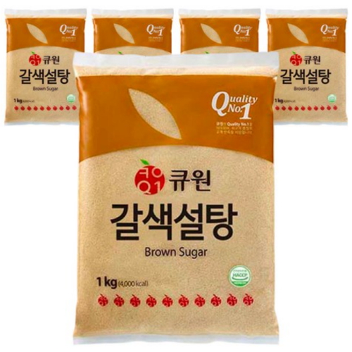 삼양사 큐원 갈색설탕 1kg (5개)