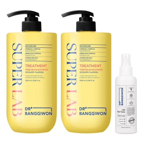 솔레오코스메틱 닥터방기원 슈퍼 랩  트리트먼트 1000ml 2개+랩 헤어 토닉 150ml 3종세트