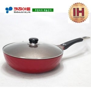 키친아트 꼬뜨 울트라스톤 IH 궁중팬 (28cm+유리뚜껑)_이미지