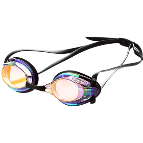 아하스포츠코퍼레이션 아쿠윈 레인보우 미러코팅 선수용 수경 CR-40RVM RVRD/PUBK