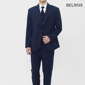 빌리버스 남성 3피스 수트 싱글자켓 정장 재킷 조끼 베스트 슬랙스 하객룩 세트BAX168 26749_5016038417