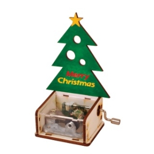 영공방 수동오르골 크리스마스 트리 YM86224 행사 입체퍼즐 조립 모형 건축 내가 만드는 세상