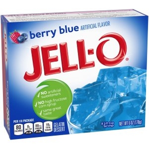 Jell O Gelatin Mix 미국 젤로 블루베리 젤라틴 디저트 젤리 믹스 파우더 6oz 170g 6팩_이미지