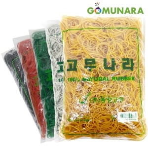 고무나라 노란고무줄 대용량 1KG 두꺼운 고무밴드