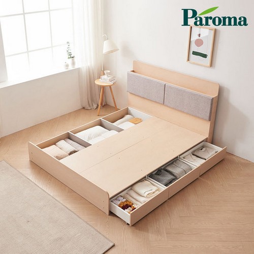 파로마 베이 라토 3서랍수납형 LED침대 Q (CL텍스독립)_이미지