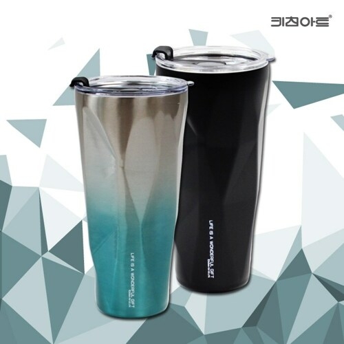 스텐레스304 락 휴대용텀블러 900ml 2종 블루+블랙