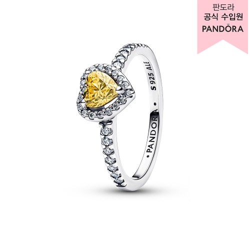 판도라 스파클링 엘리베이티드 하트 링 198421C06