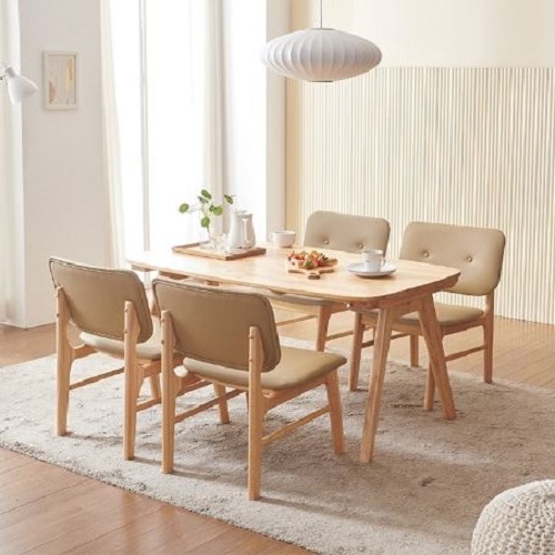 나무뜰 바넷 패밀리 원목 식탁 1400 (의자별도)_이미지