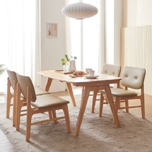 나무뜰 바넷 패밀리 원목 식탁 1400 (의자별도)_이미지