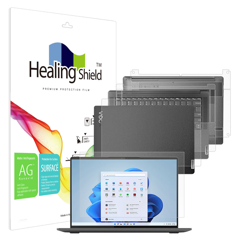 폰트리 힐링쉴드 레노버 요가 Slim7 ProX 14ARH7 저반사 지문방지 (액정보호필름 + 외부보호필름 3종 세트)