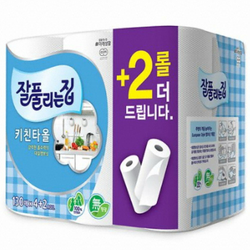 잘풀리는집 키친타월 130매 (6입) (1팩(6입))_이미지